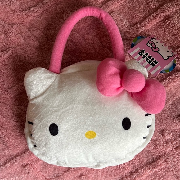 Hello Kitty plush purse white and pink - Picture 1 of 8
